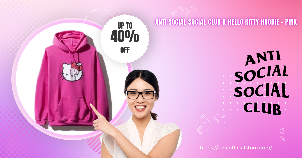 Anti Social Social Club Hoodie x Hello Kitty Pink"