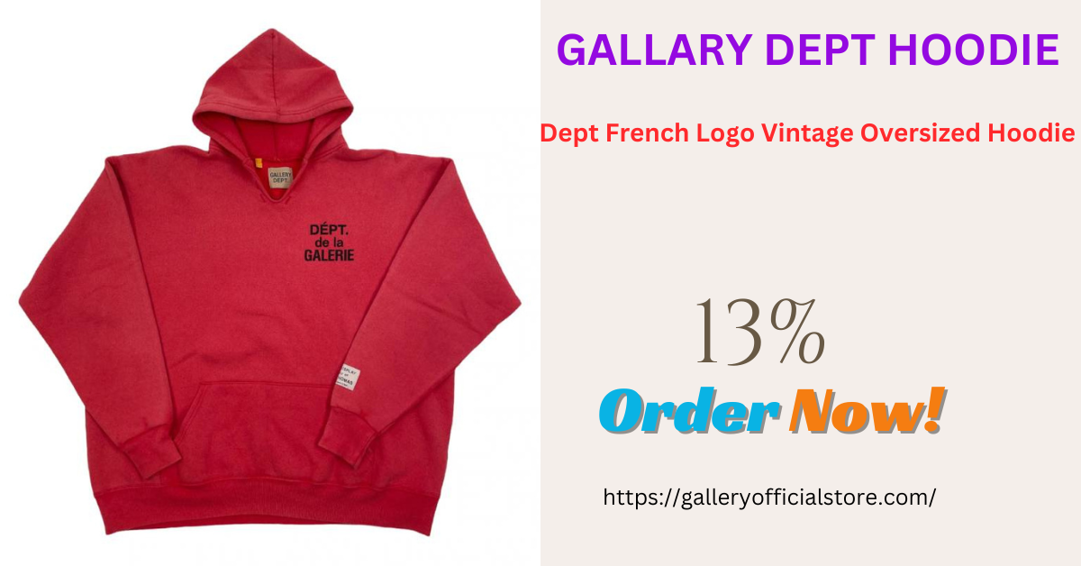 Dept French Logo Vintage Oversized Hoodie