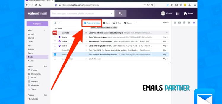 How to Recover Deleted Emails Yahoo