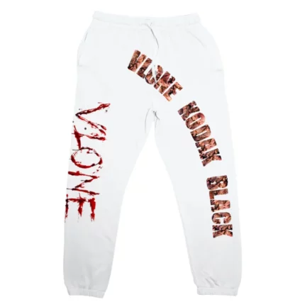 Kodak Black x Vlone Zombie Joggers White