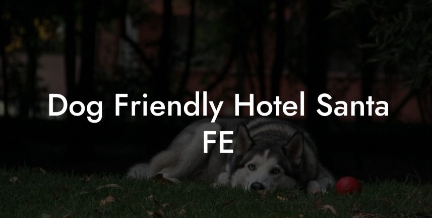 Santa fe dog friendly hotels