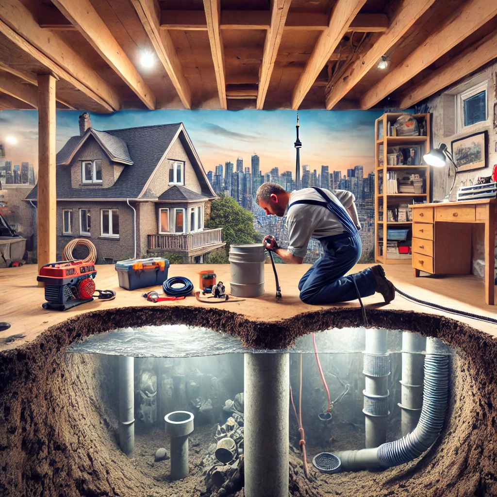 Toronto leaky basement repair in