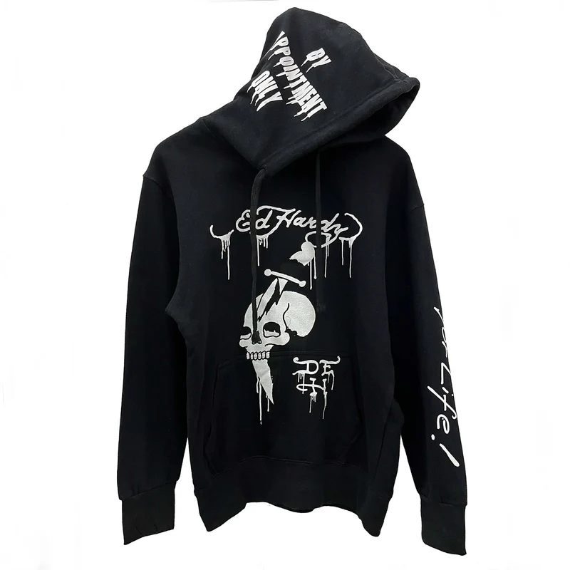 ED HARDY DRIPPING SKULL HOODIE