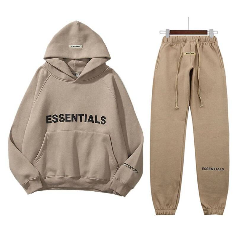 Fear Of God Essential-Oversized Tracksuit brown