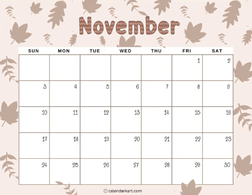 November 2024 calendar