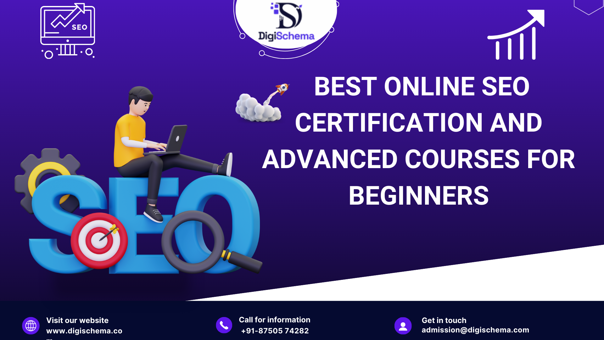 Image Shows Best Online SEO Certification and Advanced Courses for Beginners and digi schema logo