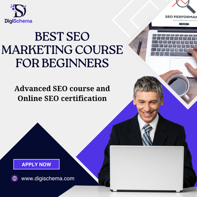 Image shows Best SEO Marketing course and advance SEO course and online SEO certification and digi schema logo and contact detail