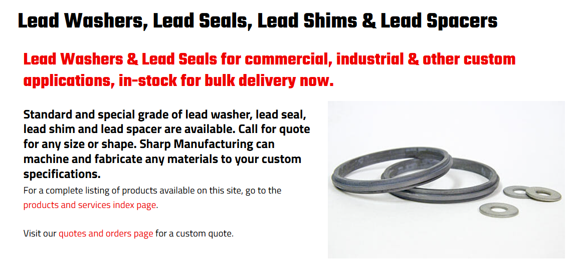 Lead Washers: A Comprehensive Guide for Industrial Applications